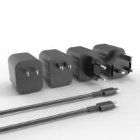 Adaptor Daya AC Pengisian Super Cepat 60W PD untuk 2 Kabel USB-C 120cm - Pengisi Daya Kabel Gaming Garansi 1 Tahun