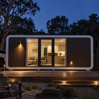 Casa Modulare di Lusso Personalizzata Stile Apple con Pareti Completamente in Vetro per Resort, Villa, Ufficio, Hotel, Centro Commerciale e Bagno