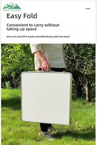 Wayon Taşınabilir Alüminyum Alaşımlı Katlanabilir Açık Hava Masa Seti, Kamp Piknikleri Arka Bahçe Partisi Bahçe Yemekleri için 2 Tabureli - Product Image 6