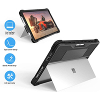 Pour Amazon nouveau pour Microsoft Surface Pro 4 5 6 7 8 9 10 duo étui TPU PC tablette couverture noire avec long étui à bande croisée