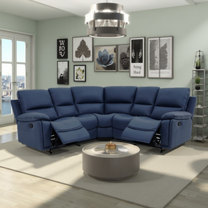 Stile nordico grande <span class=keywords><strong>divano</strong></span> ad angolo regolabile elettrico Top-Grain <span class=keywords><strong>schienale</strong></span> <span class=keywords><strong>alto</strong></span> in pelle per seduta reclinabile Set di spugne a grana superiore - Product Image 1