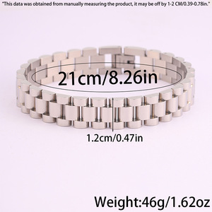 Ingrosso 2025 moda 12mm Charm bracciali oro acciaio inossidabile Punk <span class=keywords><strong>orologio</strong></span> <span class=keywords><strong>per</strong></span> uomini e donne stile religioso classico - Product Image 5