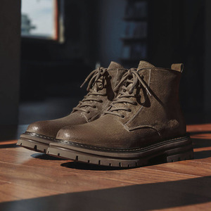 Botas Cortas Casuales de Otoño para Hombre, Estilo Vintage <span class=keywords><strong>Martin</strong></span>, Duraderas, con Suela Gruesa, Versátiles, Cómodas para Exteriores, Venta al Por Mayor OEM ODM - Product Image 3