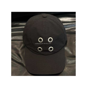 Casquette de baseball unisexe DRKSHDW en noir avec quatre œillets réglables en métal, œillets avant, casquette de baseball pour femmes et hommes - Product Image 6