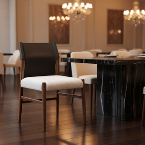 Chaise de salle à manger en cuir de selle en <span class=keywords><strong>bois</strong></span> massif de style nordique, meubles de luxe écologiques pour la maison et l'hôtel - Product Image 6