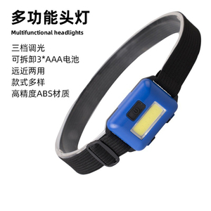 ไฟฉายคาดศีรษะพลาสติกขนาดเล็ก Ersi LED 3W ใช้แบตเตอรี่ 3 ก้อน AAA แสงสีขาว ใช้งานได้ 2 ชั่วโมง สำหรับกิจกรรมกลางแจ้ง ขี่จักรยานกลางคืน ตกปลา - Product Image 1