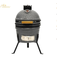Mini camion de restauration en céramique Kamado de 12 pouces avec plaque de gril barbecue pour barbecue rotatif à charbon de bois