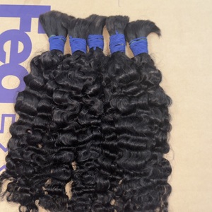 <span class=keywords><strong>Extensions</strong></span> de cheveux humains de haute qualité, ondulées, en vrac, pour coiffures quotidiennes et usage en salon de beauté - Product Image 3
