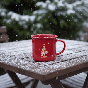 Customized Modern Cartoon Pattern Red Stoneware Ceramic Coffee Mug-Reusable Portable Dishwasher Microwave Safe <b>Presents</b> - Product Image 2