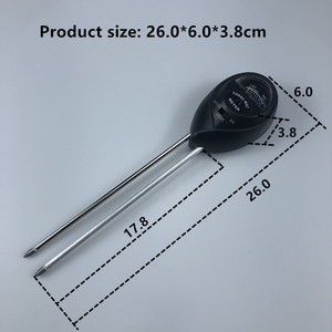 Haonan Office Supplies Store Three-Way Soil Meter Moisture Ph Light Round Black Multifunctional Tester - Product Image 3