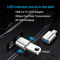 Adaptador USB Tipo C a USB 3,0 OTG a USB C Compatible con MacBook para teléfonos inteligentes tipo C, tabletas y computadoras portátiles