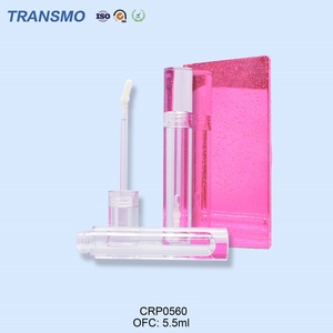 Tubo de Corrector Líquido Transparente de 5ml, Tubos de Brillo Labial con Impresión Serigrafiada, Tubo de Brillo Labial Transparente - Product Image 1