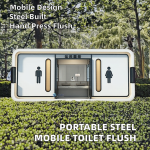 Toilettes mobiles chinoises modernes portables à pression manuelle en acier, de luxe, pour parcs panoramiques, écoles rurales, à usage sec, écologiques - Product Image 3