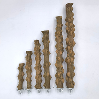 Perchoir écologique en bois d'ash épineux pour oiseaux, jouet à mâcher, bâton de ponçage des griffes, plateforme, accessoire pour cage à oiseaux