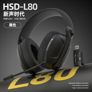 Audífonos Smail Wolf L80 Over-Ear, Inalámbricos 2.4G, Conexión USB Tipo C, Ligeros, con Altavoces Dinámicos para Juegos - Product Image 3