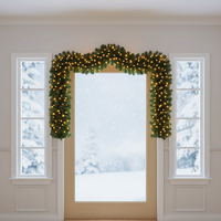 Guirlande de Noël AYOYO de 2,7 mètres, luxueuse et dense, pour décoration festive