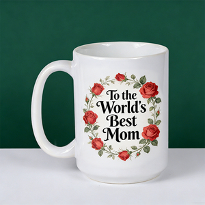 <span class=keywords><strong>Mug</strong></span> en céramique personnalisé avec inscription « Avec amour, <span class=keywords><strong>maman</strong></span> », motif hyacinthe, 15 oz, tasse à café blanche avec couronne florale violette, cadeau personnalisé - Product Image 3