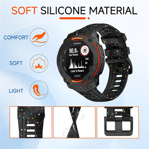 Correas de reloj de goma de silicona con superficie texturizada ecológica de liberación rápida para Garmin Instinct 3 22mm 26mm Correa - Product Image 2