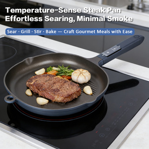 Padella Smart in Alluminio per Bistecche e Uova, Antiaderente con Fondo Piatto Composito, Wok per Uso Domestico e Piani a Induzione - Direttamente dalla Fabbrica - Product Image 2