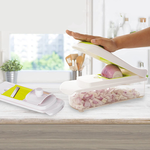 Smile Mom Plastic Kitchen Multi-Function 6-in-1 <b>Vegetable</b> & Fruit <b>Chopper</b> Dicer Grater Cutter Mandolin Slicer - Product Image 6