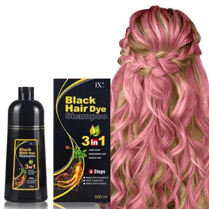 Private Label Cover Grey Hair Hair Color 7 Colorful Fashion Ammonia Free Magic Permanent Herbal 3 In 1 Black Hair Dye Shampoo