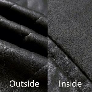 Wholesale High Quality Winter Black Biker Custom Motorbike Dyed Stand Collar Windproof Faux Pu Leather Jacket for Men - Product Image 2