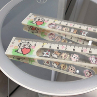 Règle oscillante en acrylique transparent de 15 cm, personnalisée, motif chien mignon, jouet de bureau Kawaii à tête mobile, papeterie pour étudiants, vente en gros