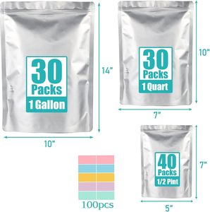ถุงซิปล็อคแบบตั้งได้สั่งทำขายส่ง ขนาด 7 กรัม 1 แกลลอน 1 ปอนด์ 5 แกลลอน - Product Image 5