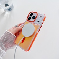 Coque de téléphone magnétique dégradée mate antichoc pour iPhone 17 Pro Max avec protection arrière