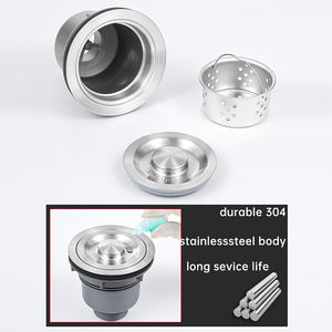 Di grado superiore in acciaio inox doppia ciotola lavello da cucina di scarico con tubo flessibile Anti intasamento in acciaio inox lavello scarico filtro - Product Image 2