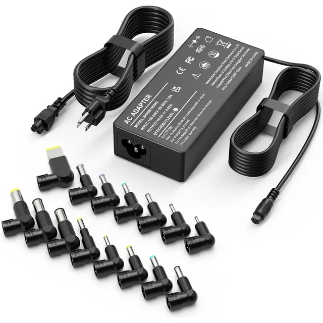 CE FCC ROHS 90W Universal Travel Laptop Power Supply Adapter 10-15 Tips DC OTP Compatible //ASUS// 24-Month