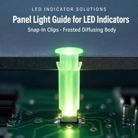 Panneau LED à fixation rapide avec guide de lumière, indicateur, corps diffuseur givré, tête à lentille plate, transparent clair, OEM ODM