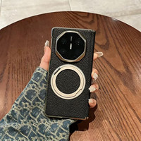 Étui pour téléphone pliable MateXT, ultra-fin, résistant aux chutes, en cuir véritable, fabrication artisanale IMD, écologique, avec protection et support