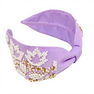 Diademas de Tela con Nudo Ancho, Diseño de Flores Bordadas a Mano, Accesorios para el Cabello para Mujeres y Niñas - Product Image 2