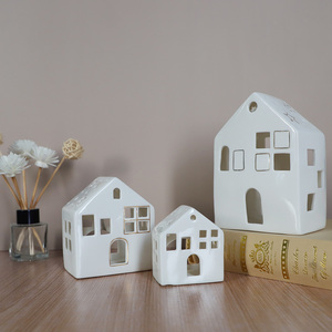 Simulation <strong>Village</strong> Ceramic Lighted <strong>Christmas</strong> <strong>Village</strong> Houses Decor with Led Lights Included - Product Image 5