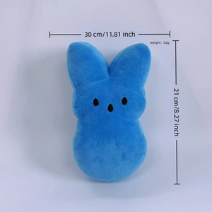 Soft Easter <b>Marshmallow</b> Bunny Plush Toy Colorful Rabbit Stuffed Animal Baby Shower <b>Gift</b> Custom Squeaky Pillow Peep Party Decor - Product Image 5