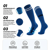 Chaussettes de football montantes OEM de haute qualité, personnalisables (couleurs et logo), respirantes, pour hommes, en nylon, idéales pour l'entraînement estival
