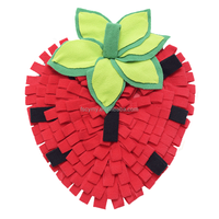 Tapis de renifflement pour chien en forme de fraise, jouet de distribution lente pour le travail olfactif des animaux de compagnie