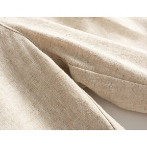 <span class=keywords><strong>Pantaloni</strong></span> in <span class=keywords><strong>Lino</strong></span> da Uomo Taglie Forti, Vita Elastica, Gamba Dritta, in Cotone e <span class=keywords><strong>Lino</strong></span>, Tinta Unita, Casual, Personalizzabili - Product Image 6