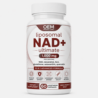 Capsules Liposomales NAD+ 1000mg avec Resvératrol, ALA, Glutathion, Astaxanthine, Quercétine – Énergie Cellulaire, Anti-Âge – Marque Privée