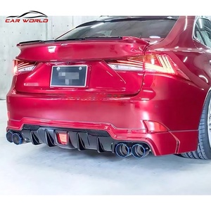 2014-2016 for IS250 IS300 Rowen Style Rear Lip Bumper with LED <b>Plastic</b> Diffuser ABS Material Featuring Tow <b>Hook</b> Cut-Outs - Product Image 5