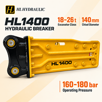 HL1400 SB81 Marteau hydraulique de démolition de type supérieur pour fondations, pour engins de 18-26 tonnes R210 HX235A, burin de 140 mm, CE