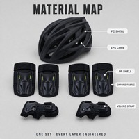 Casque de vélo pour enfants respirant en PC et EPS, réglable, ensemble de protection pour le cyclisme, le skate et la trottinette