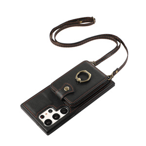 Funda de Cuero Vintage con Soporte para Teléfono Móvil <span class=keywords><strong>Samsung</strong></span> 23 Plus 24 25 Ultra FE, Estilo Cartera, con Ranuras para Tarjetas, Carcasa Protectora Antigolpes - Product Image 4