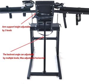 Multifunktionaler BDSM-Bondage-Trainingsstuhl mit Integrierter Sexmaschine - Schwarzes Ergonomisches Erwachsenen-Spielsofa - Product Image 5