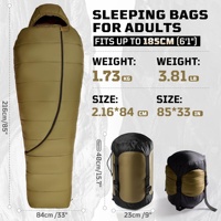 Sacos de Dormir Acolchados con Plumón, Sacos de Dormir Tipo Momia Ligeros, Impermeables, para Clima Frío, para Acampar y Hacer Senderismo