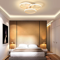 Plafonnier LED Nordique Design Minimaliste Moderne 2025 pour Salon, Chambre Parentale, Salle à Manger, Bureau, Balcon, Cuisine avec Base en Fer