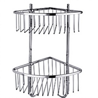 Support de Douche Mural d'Angle à 2 Niveaux en Acier Inoxydable SUS304 Antirouille Écologique Moderne avec Grille Métallique