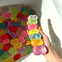 Nouveaux jouets anti-stress en vaseline, fantômes transparents en huile de coco, jouets moelleux d'Halloween en forme de citrouille