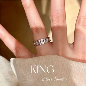 Anillo de Plata de Ley S925 con Baño de Oro y Estrella de King Silver Jewelry, Elegante y para Uso Diario, para Mujer - Product Image 4